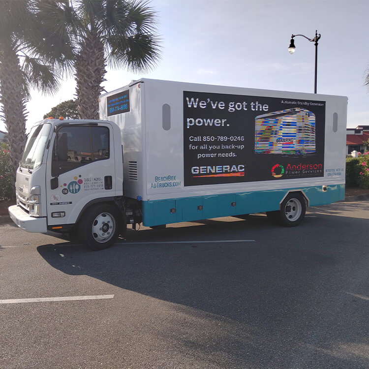 Table Menu Ad Co. LED Truck